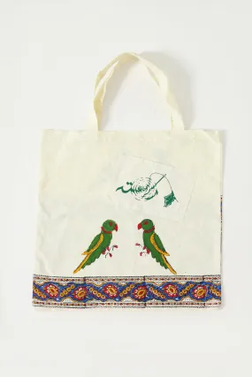 "FATEFULLY INTERTWINED" HAND BLOCKPRINTED TOTE BAG