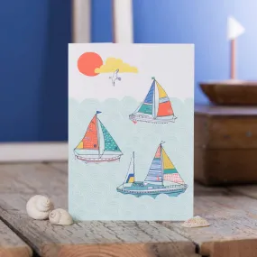 S4 Sailing Boats Card By Jessica Hogarth