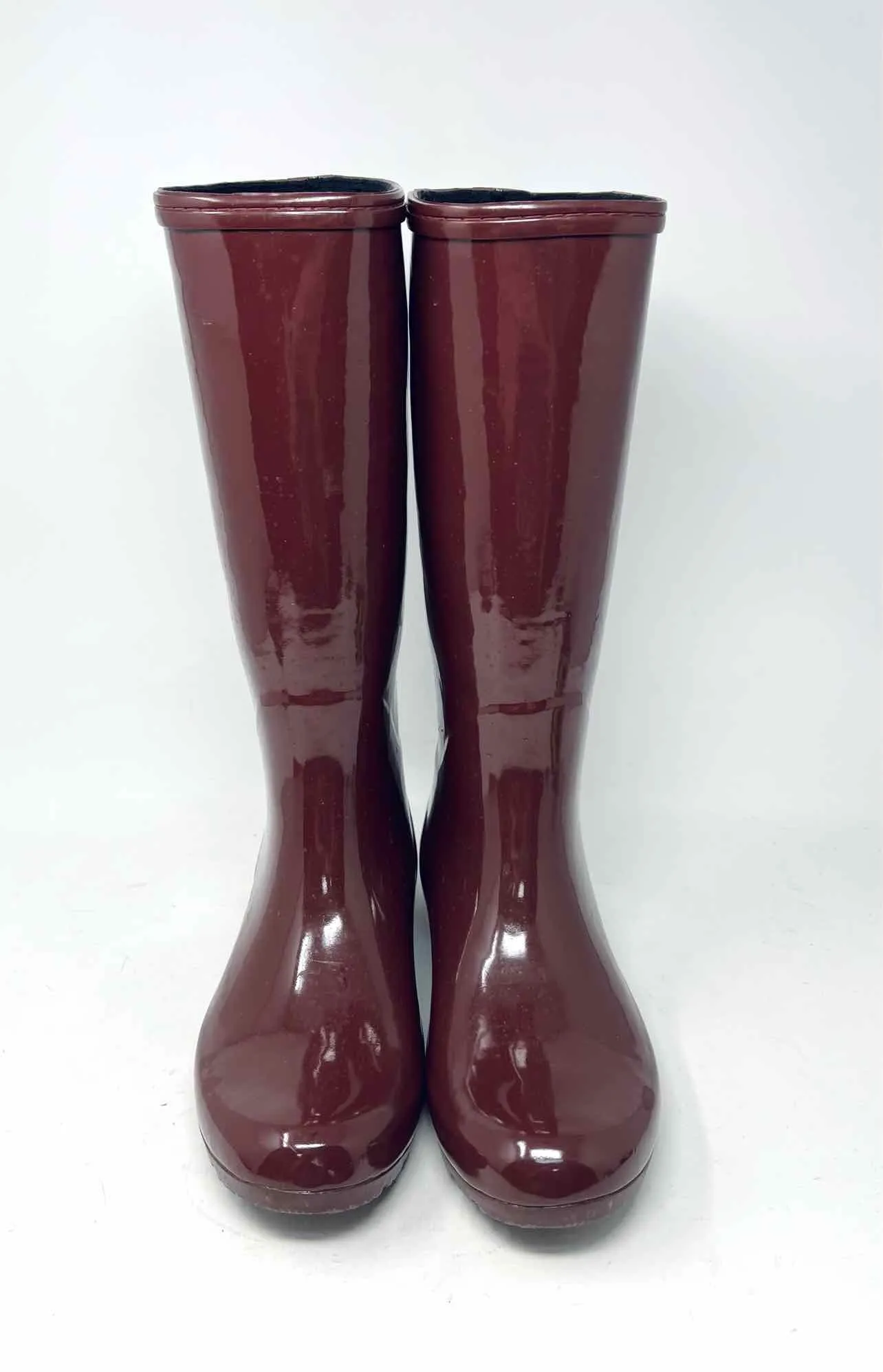 Size 9 Maroon Solid Rubber Shoes Rainboots