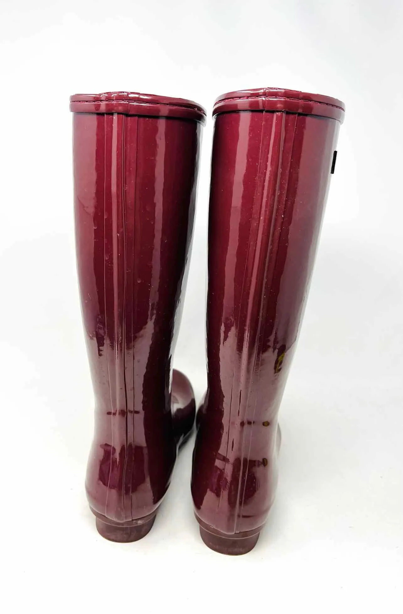 Size 9 Maroon Solid Rubber Shoes Rainboots