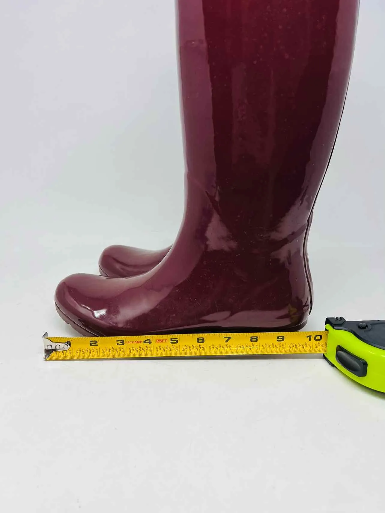 Size 9 Maroon Solid Rubber Shoes Rainboots