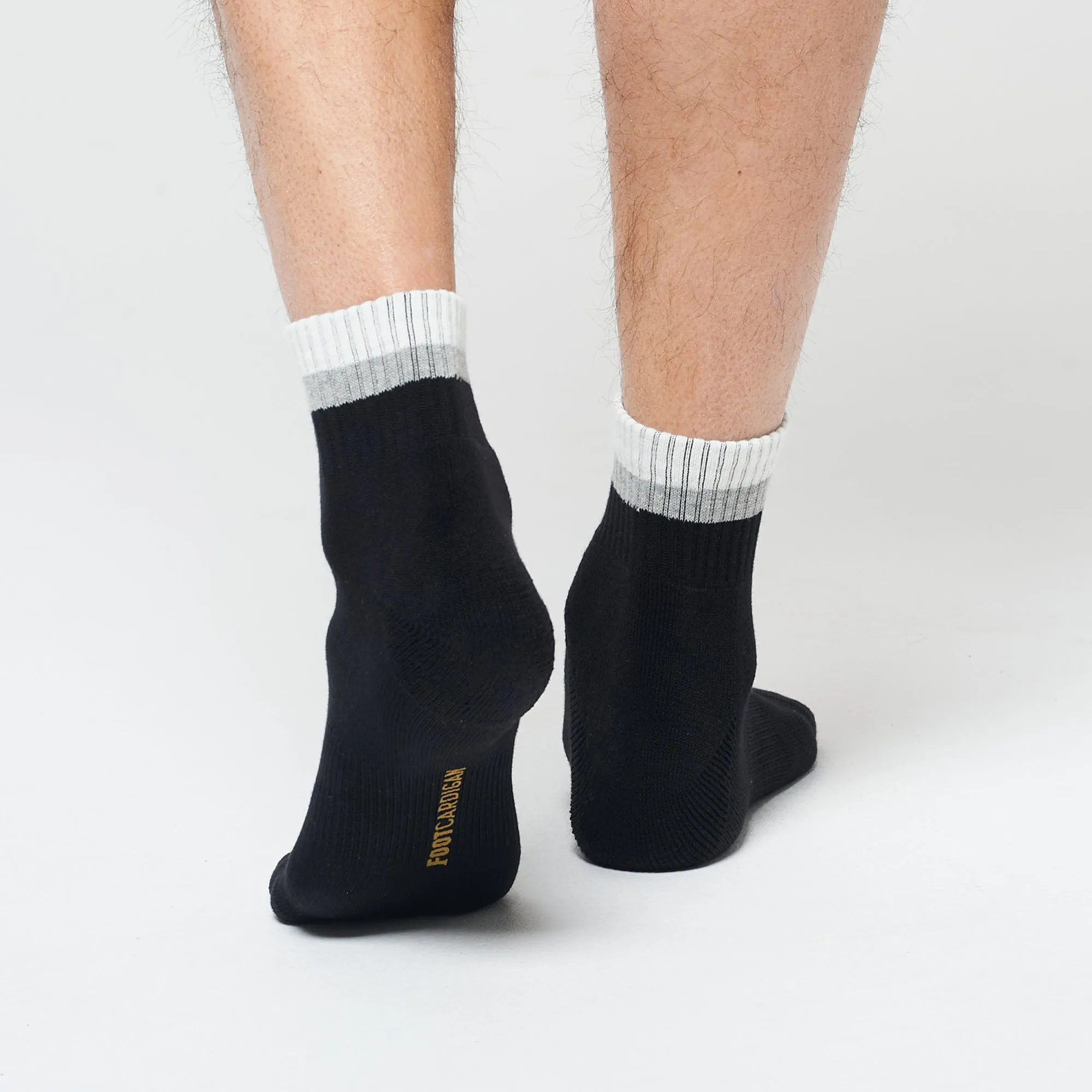 Stripe Ankle 3 Pack - White / Black / Grey