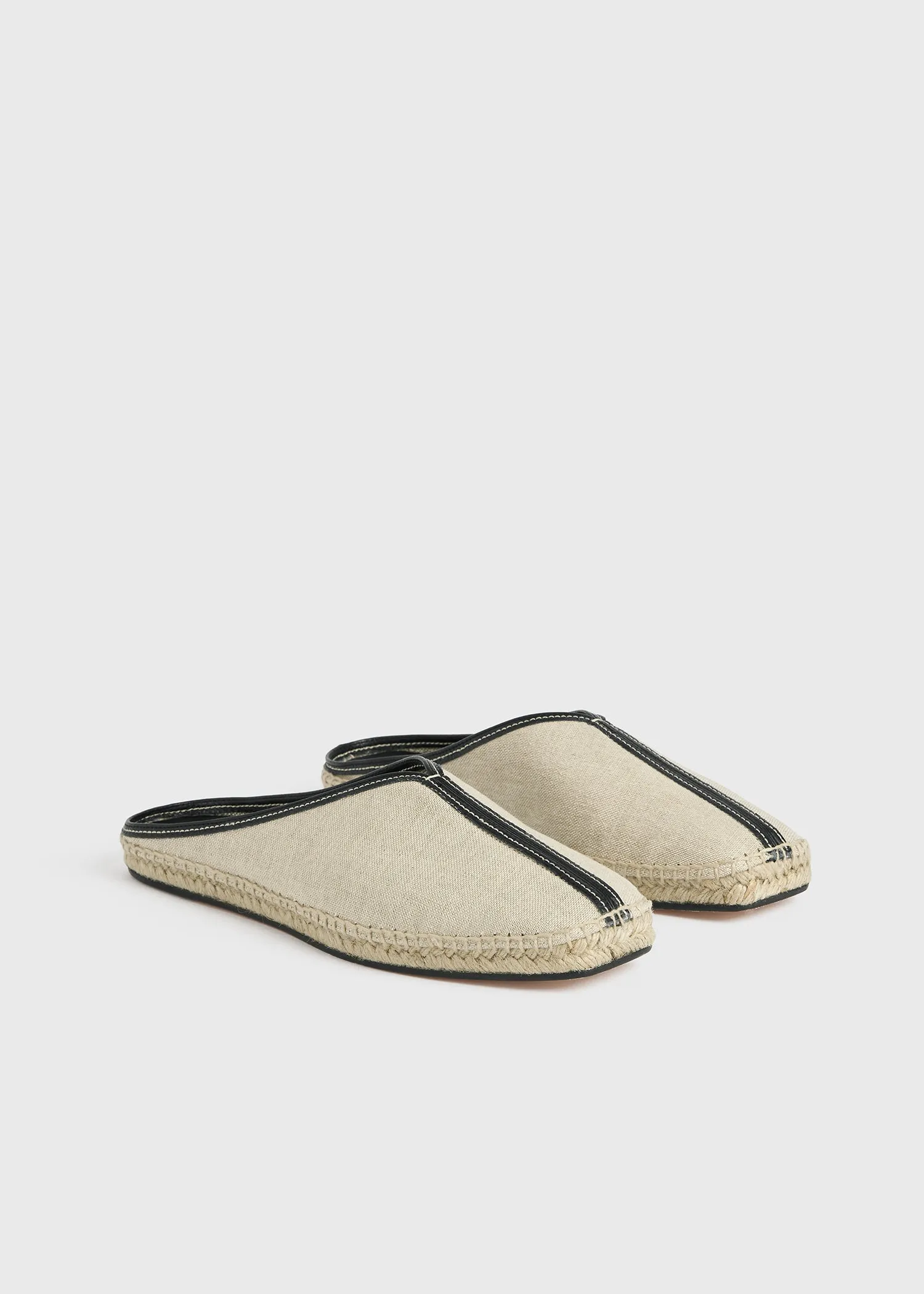 The Espadrille Slipper ecru/black