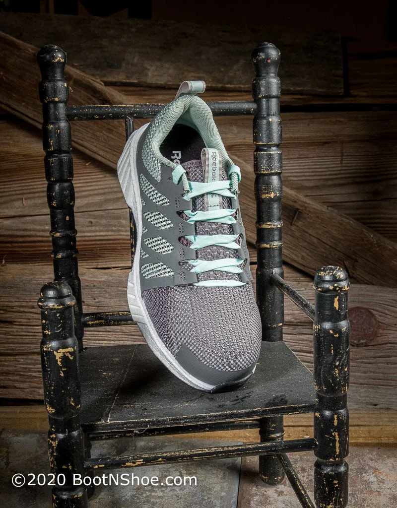 Women's Fusion Flexweave Gray & Mint Athletic Work Shoe  RB316