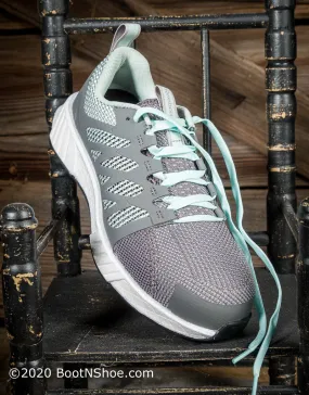 Women's Fusion Flexweave Gray & Mint Athletic Work Shoe  RB316